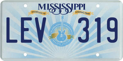 MS license plate LEV319