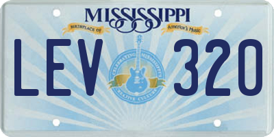 MS license plate LEV320
