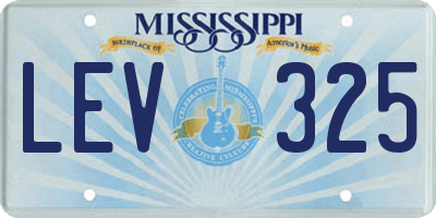 MS license plate LEV325