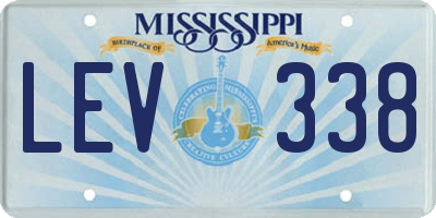 MS license plate LEV338