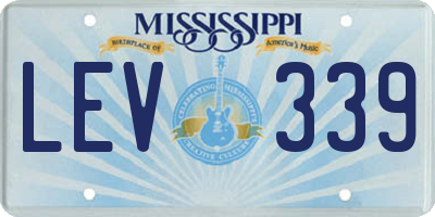 MS license plate LEV339