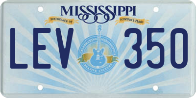 MS license plate LEV350