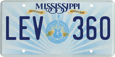 MS license plate LEV360
