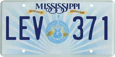 MS license plate LEV371