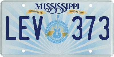 MS license plate LEV373