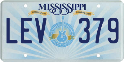 MS license plate LEV379