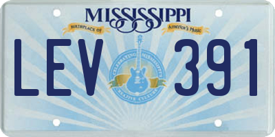 MS license plate LEV391