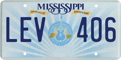 MS license plate LEV406