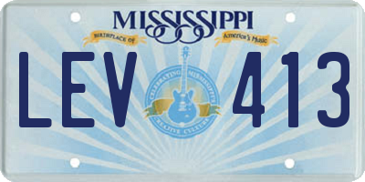 MS license plate LEV413