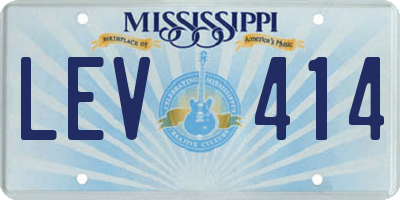 MS license plate LEV414