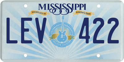 MS license plate LEV422
