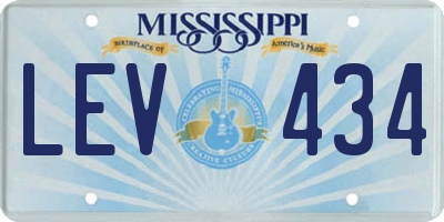 MS license plate LEV434