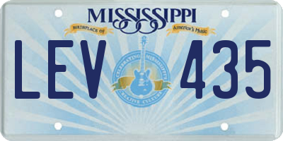 MS license plate LEV435
