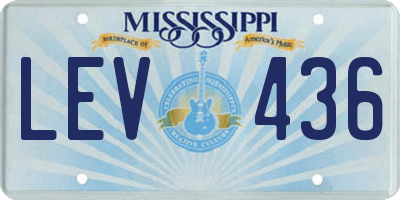 MS license plate LEV436