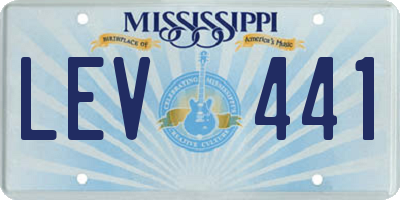 MS license plate LEV441