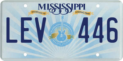 MS license plate LEV446