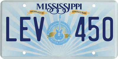 MS license plate LEV450