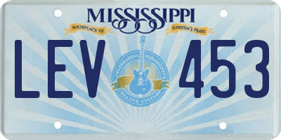 MS license plate LEV453
