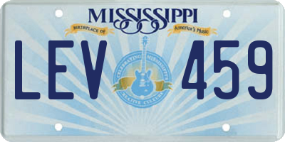 MS license plate LEV459