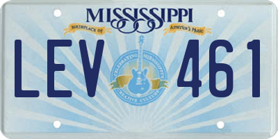 MS license plate LEV461