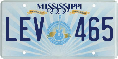 MS license plate LEV465