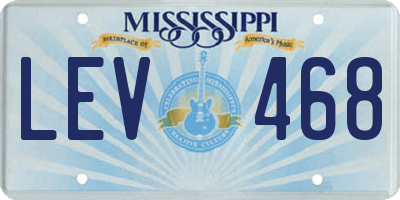 MS license plate LEV468