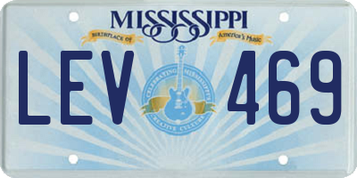 MS license plate LEV469