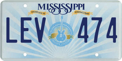 MS license plate LEV474