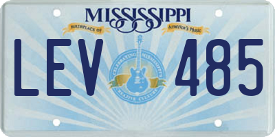 MS license plate LEV485