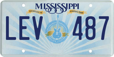 MS license plate LEV487