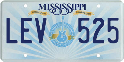MS license plate LEV525