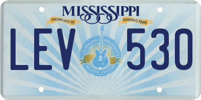 MS license plate LEV530