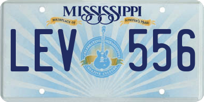 MS license plate LEV556