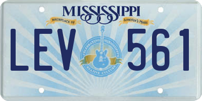 MS license plate LEV561