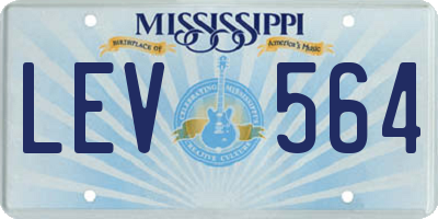 MS license plate LEV564