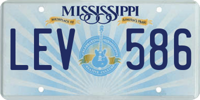 MS license plate LEV586