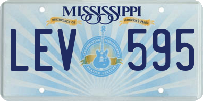 MS license plate LEV595