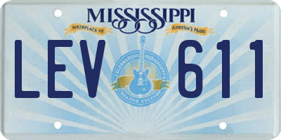 MS license plate LEV611