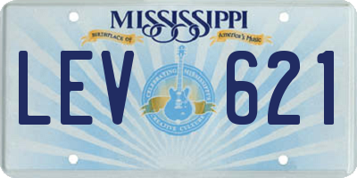 MS license plate LEV621