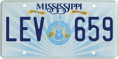 MS license plate LEV659