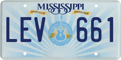 MS license plate LEV661