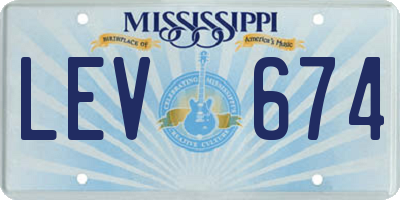 MS license plate LEV674
