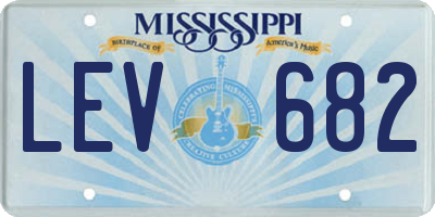 MS license plate LEV682