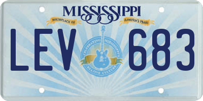 MS license plate LEV683