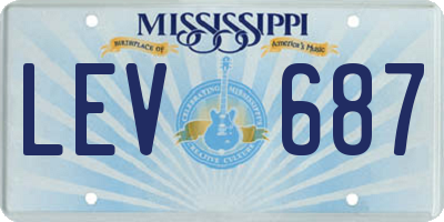 MS license plate LEV687