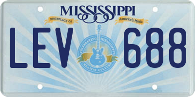 MS license plate LEV688