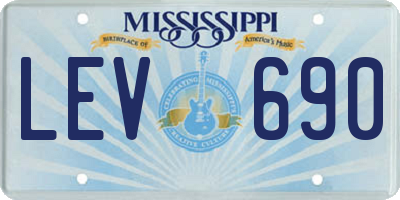MS license plate LEV690