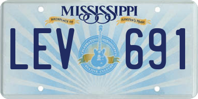 MS license plate LEV691
