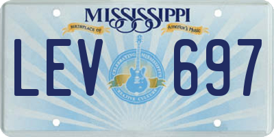 MS license plate LEV697