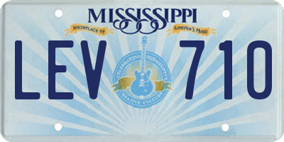 MS license plate LEV710